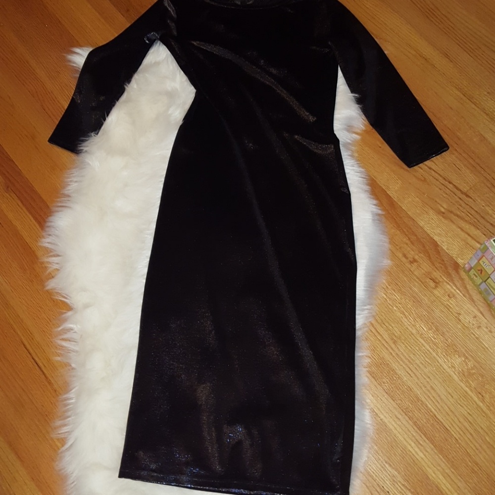 Topshop blue silver dust shimmer bodycon dress